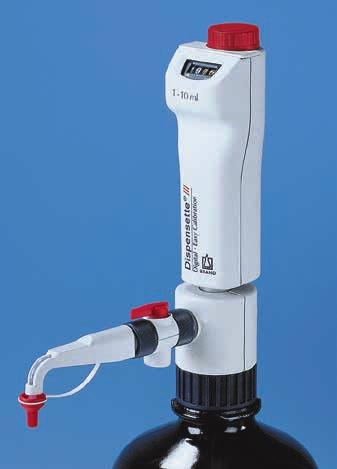 Dispensette Volume Adjustment Product Features: Both the Dispensette III and Dispensette Organic are constructed using the floating piston principle.