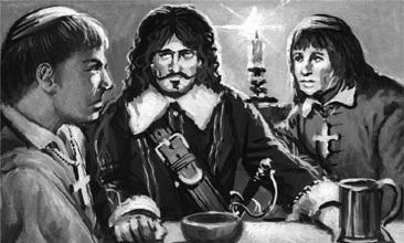 Can I speak to my friend alone, please? D Artagnan asked the priests. They did not look very happy, but they left the room. D Artagnan turned to Aramis. Are you sure you want to be a priest, Aramis?
