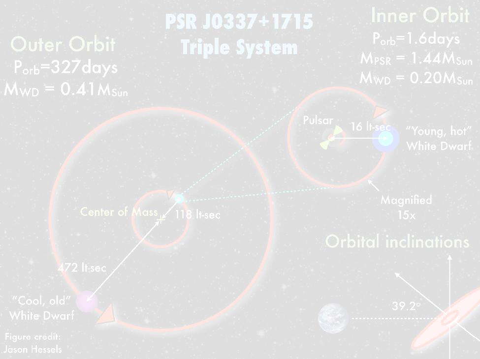 Triple system J0337+1715 : test of SEP a stable system a hierarchical clean system, nearly Keplerian orbits and high precision timing!