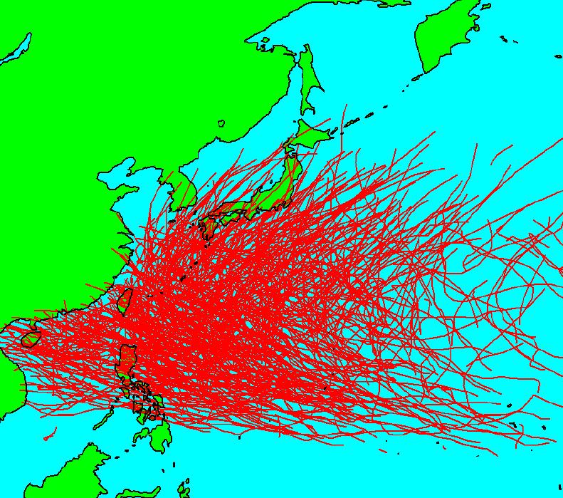 Typhoon best track data