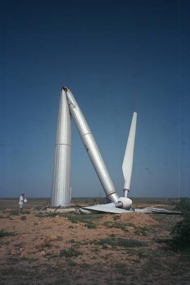 Damaged wind farms Gujarat,