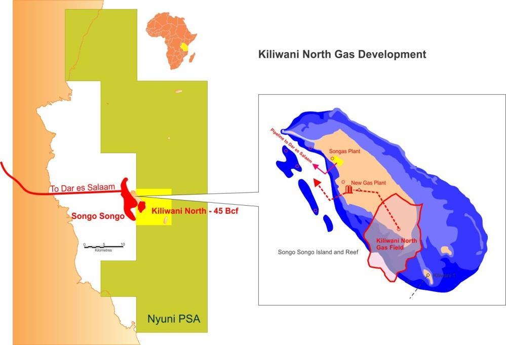 Kilwani North Gas Development (BUY 10%) Main Pipeline, new Gas Plant and lateral to Kiliwani North Wellhead all complete 15 Gas