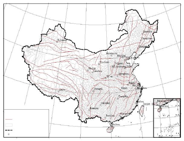XU Zhongchun, et al.: Quantitative Assessment of Seismic Mortality Risks in China 85 Seismic intensity Legend Ⅵ Ⅶ Ⅴ Ⅷ County boundary Ⅸ China land boundary Ⅹ Provincial capital cites Ⅺ Fig.