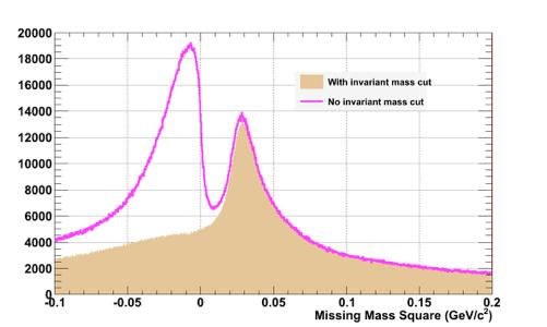 Reaction ID: Missing-mass technique Shaded area Events of interest All detected γp π + π - (p) Proton missing γp π + π - (p) Missing Mass Squared (GeV