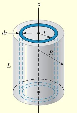 Determine Moment of Inertia Calculation: Uniform (solid) Cylinder I = න r 2 dm න r 2 ρdv I = න r 2 dm dm = ρ dv dv = da L da = πr