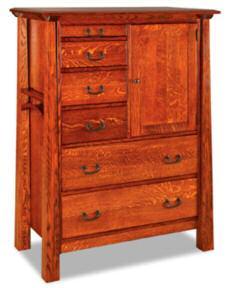 Shelves - 43 w x 22 d x 57 h A039: Chest Armoire - 6 Drawers, 2