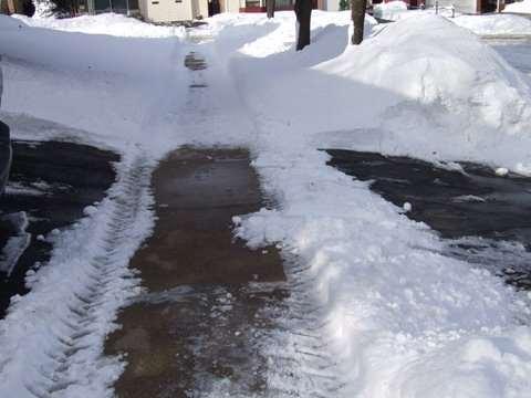 Sidewalk Clearing Sidewalks on all classifications of road are