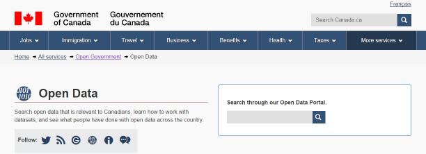 FGP s Role in Open Government Open Data Open.canada.