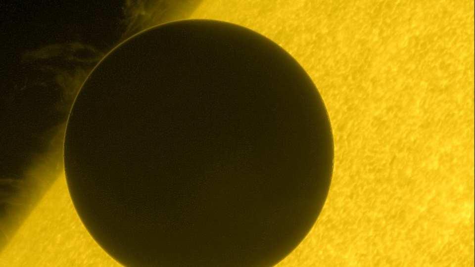 1 Venus transits the sun In June of 2012 the planet Venus transited the sun, which means it passed in front of Sol from Earth s perspective.