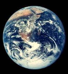 The Earth [as viewed from space].