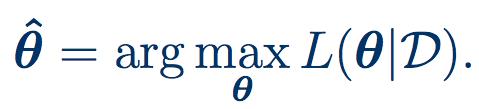 Maximum Likelihood Estimation The maximum likelihood estimate (MLE) of θ is, by definition, the value that maximizes L(θ D) and