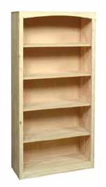 BOOKCASES - PINE PINE BOOKCASES Structure of 24, 30, 36 Bookcases PINE BOOKCASES 24 BOOKCASES 2430 30 H X 24 W X 12 D (2 ADJ SHELVES) 2436 36 H X 24 W