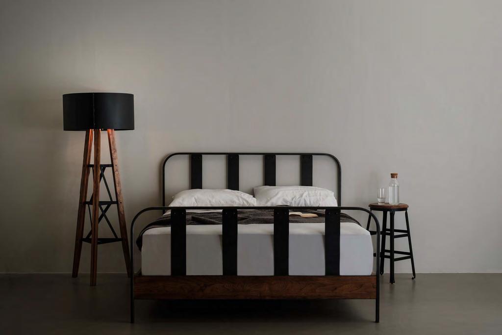 05 Our collaboration with Atelier2+, we create a bed, ART BD - 004, that fits into all types of space due to its simple look and perfect proportion with fine lines of steel and hackberry wood.