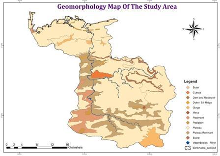 Fig. 3 Geomorphological Map of the Study Area II.
