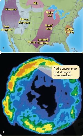 Radio Maps Radio maps are often color coded: Like different colors in a weather map may indicate different weather