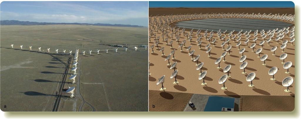 Radio Interferometry (2) The Very Large Array (VLA): 27 dishes are combined to simulate a large dish of 36 km in diameter.
