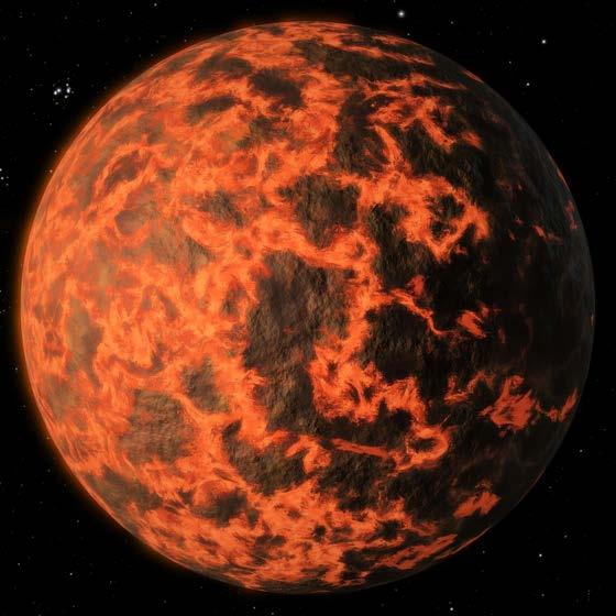 One exoplanet is very large and orbits the planet slowly.