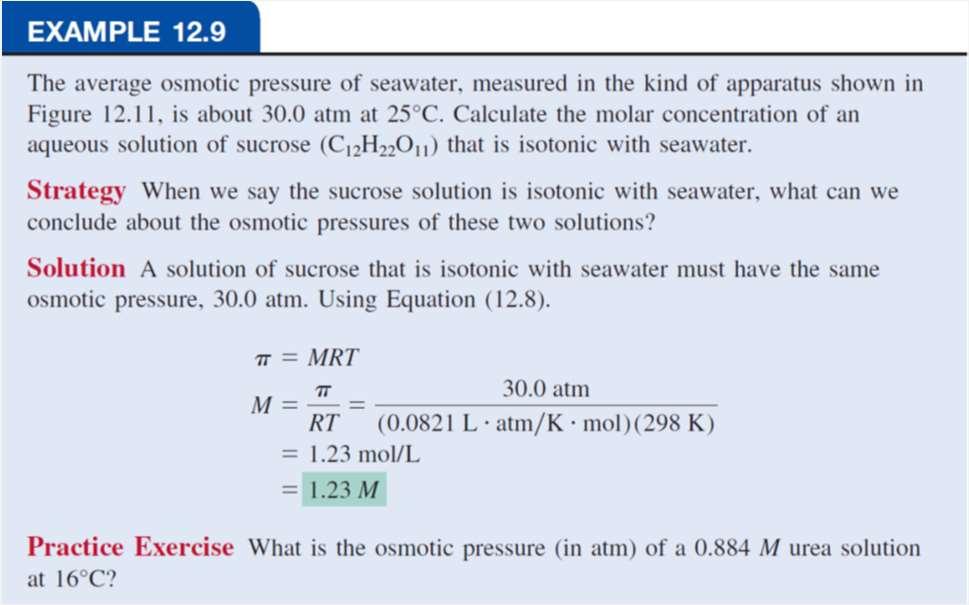 Osmotic Pressure (p) Summary - Colligative Properties of Nonelectrolyte Solutions Colligative properties are properties that depend only on the number of solute particles in solution and