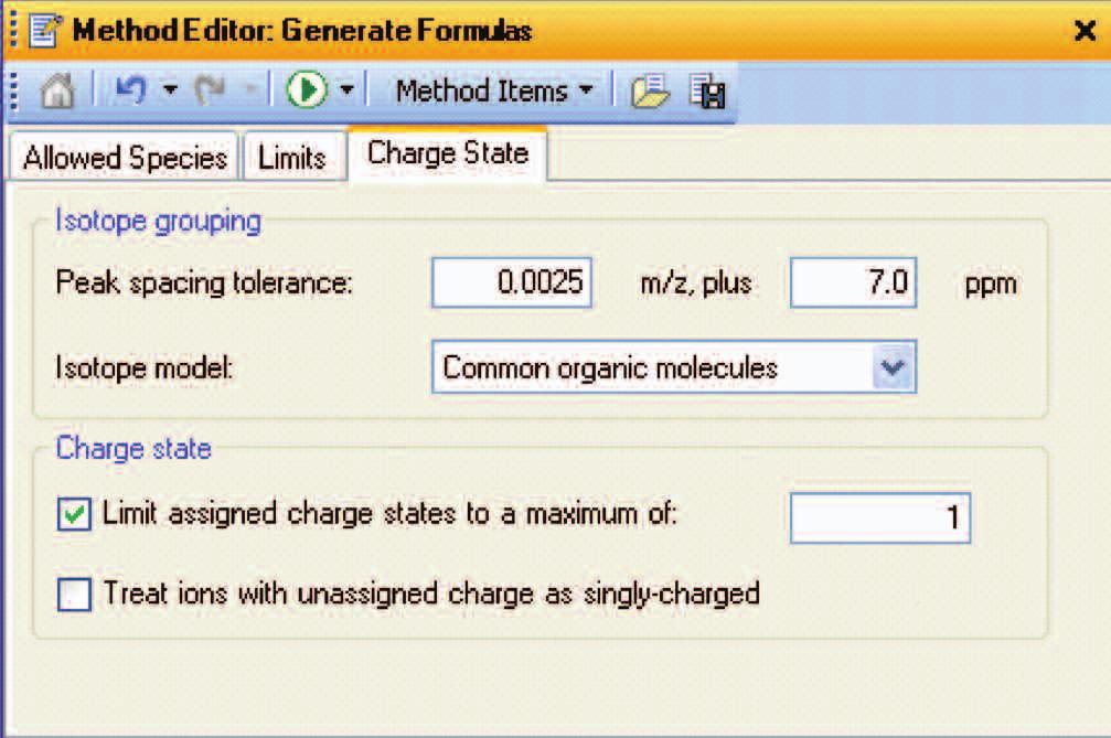 Open the Search Database pane and open the tab called Search Criteria. Select Molecular Formula as shown in Figure 4.