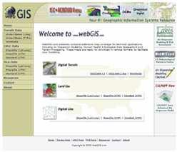 WebGIS http://www.webgis.com This is a site that allows you to access USGS terrain and land use datasets. The following datasets can be found: DEM, land use (LULC) shapefiles, and DLGs.