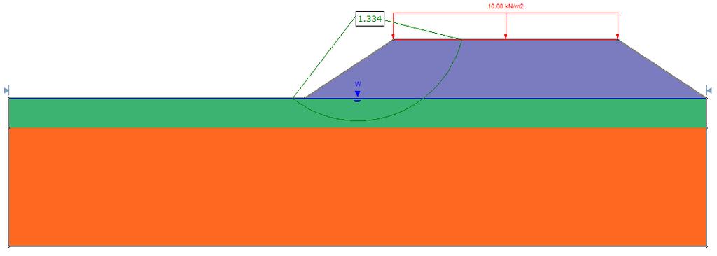 Step 4 include initial pore pressure within embankment In this tutorial, we have so far not considered any pore pressure within the embankment material (pore pressure = 0).