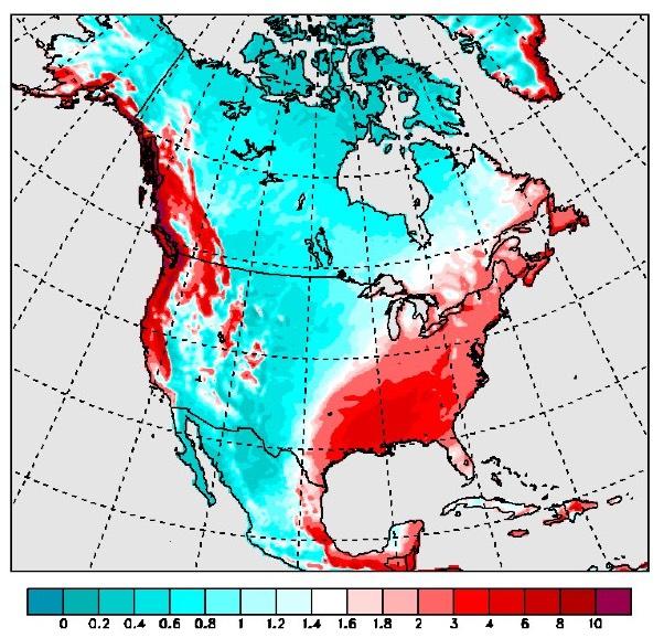 Experimental downscaling of CanSIPS forecasts CORDEX North America grid (0.44 /50 km or 0.