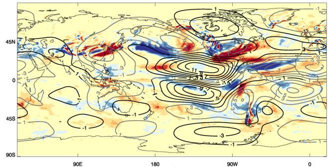Upper Troposphere (200hPa) Circulation Anomalies DJF