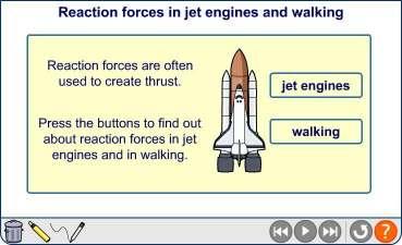 Reaction forces and thrust