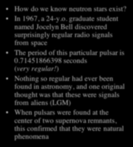 signals from space The period of this