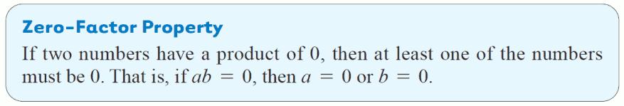 Review the zero-factor property. 2. Solve equations of the form x 2 = k, where k > 0.