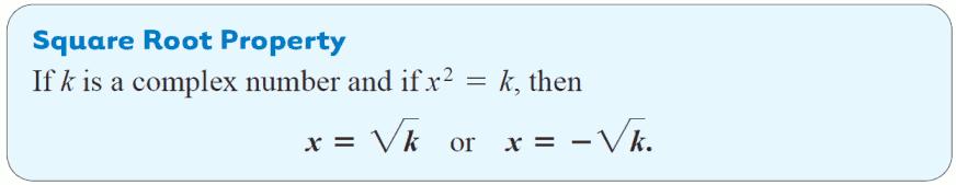 Ex: Solve using the square root