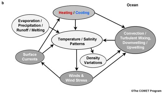 (a) Conceptual model relating net diabatic heating and large scale atmospheric dynamics and (b) Simplified conceptual