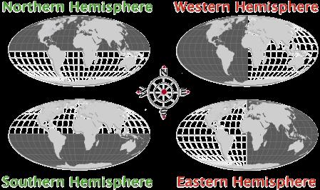 There are 4 hemispheres