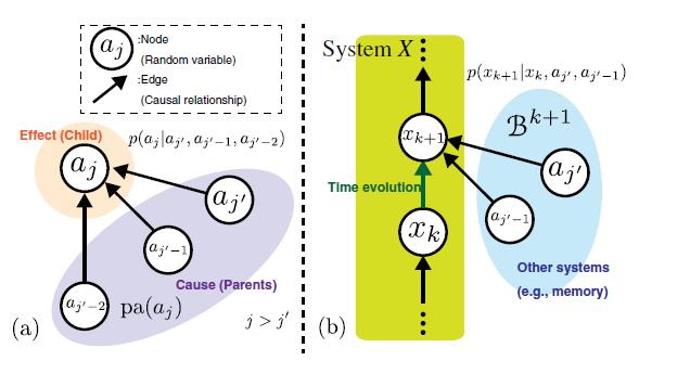 Many-body Systems with Complex Information Flow Time Node: Event Arrow: Causal
