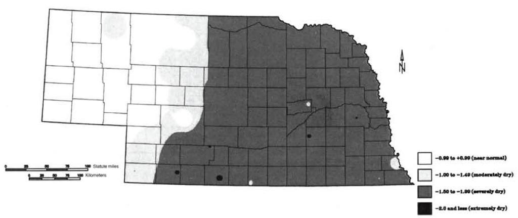 Table 12.4. 1949 96 SPI drought analysis for Blair, Nebraska Years SPI interval (months) Duration (months) Peak intensity Mean intensity 1974 77 12 37 1.94 1.15 1953 59 24 69 2.39 1.