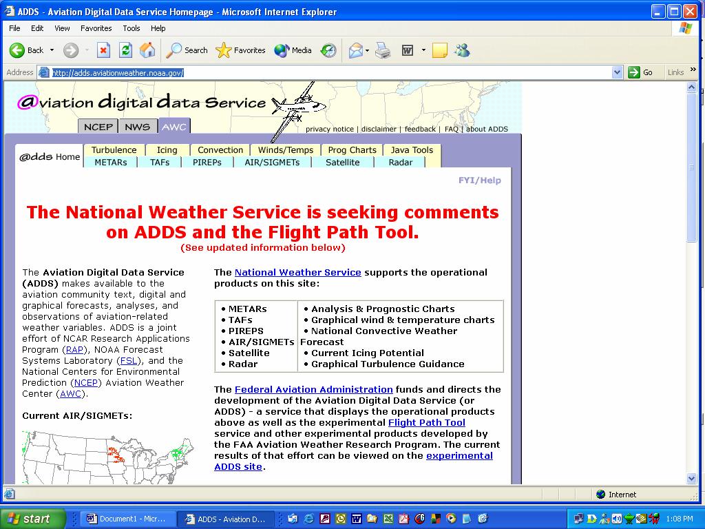 METEOROLOGY SOURCE OF WEATHER INFO AOPA and EAA Both organizations have flight planning and briefing internet access that integrates DUAT information.