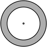 PROBLEM 10 Calculate the area of a circle with a diameter of 12 cm Diameter = 10 cm Calculate x x 2 = 10 2 + 9 2 x = 181 The circles have radii 10 cm and 8 cm. Calculate the shaded area.