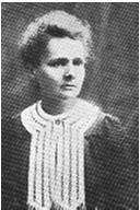 (1876-1934). She discoveredradioactivity, the spontaneous disintegration of some elements into smaller pieces.