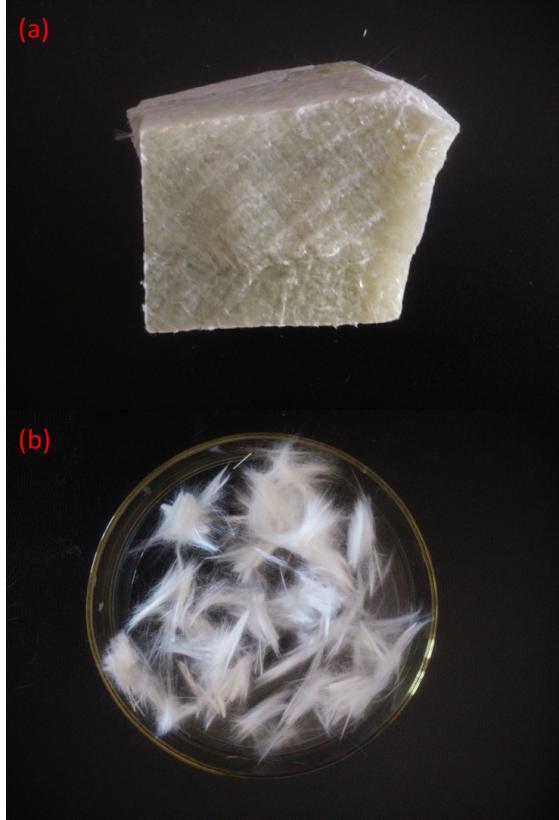 SI Figure 18. Recycled glass fibres from GFRP.