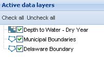 For example, all recharge data is under one folder, all base data such as boundaries and well grids are