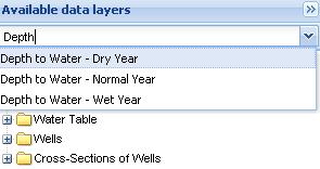 Toggling On/Off: This function toggles active data layers on or off in DGIR, within the Active data layers window.