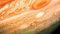 This happens while the whole atmosphere rotates around Jupiter every 10 hours.