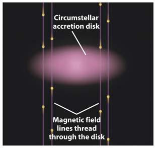 of pre main-sequence contraction, when thermonuclear reactions are about to begin in its core,