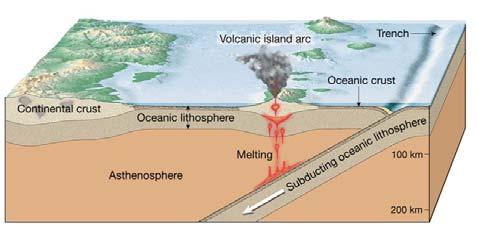 Oceanic-Oceanic Convergent Boundaries Denser plate is subducted. Ocean trench created.
