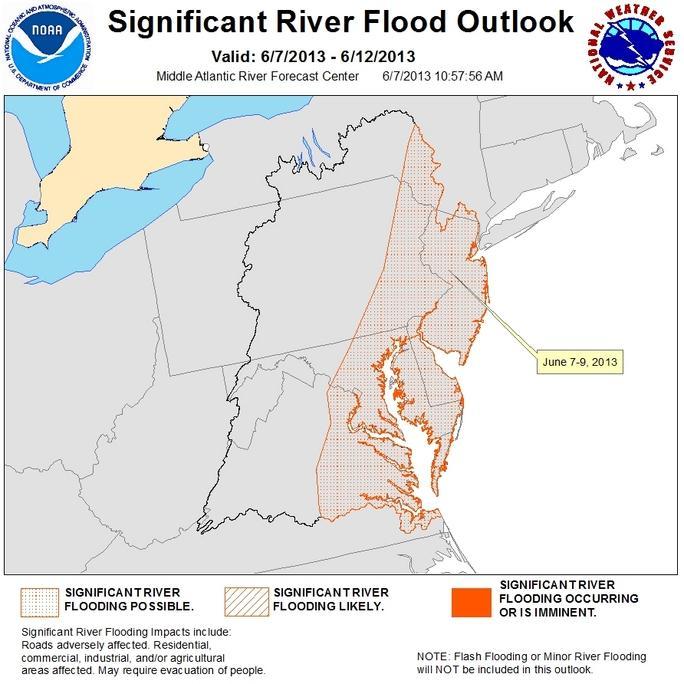 The Flood Outlook looks at the possibility for significant flooding.
