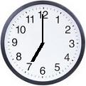 (10) 150 ID : ww-9-lines-and-angles [12] At 7:00 o'clock, hour hand of the clock will be at 7 and minute hand will be at 12.