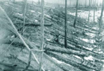 Tunguska Devastation (Page 303) A more recent impact occurred on June 30, 1908, in Tunguska, Siberia, when an object entered Earth s