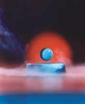 35 An illustration of the Meissner effect, shown by this magnet suspended above a cooled ceramic superconductor disk, has become our most visual image of high-temperature superconductivity.