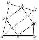 ABCD is a quadrilateral in which P, Q, R and S are mid-points of the sides AB, BC, CD and DA (see the given figure). AC is a diagonal.