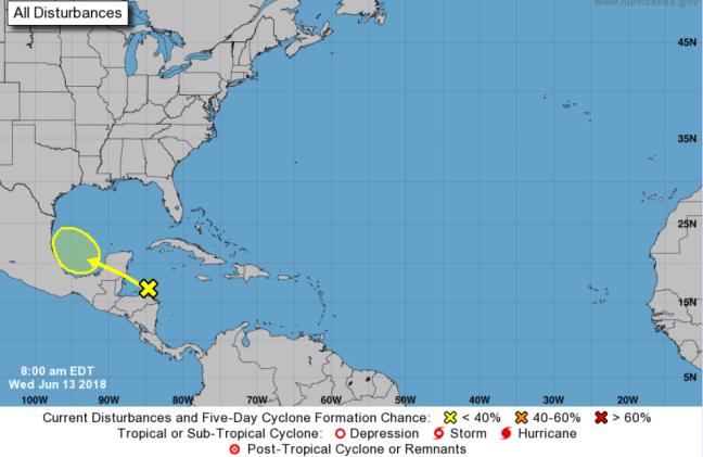 Tropical Outlook Atlantic Disturbance 1 (as of 8:00 a.m.